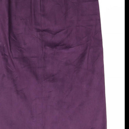 Dorothy Perkins Womens Purple Polyester A-Line Skirt Size 10 Zip