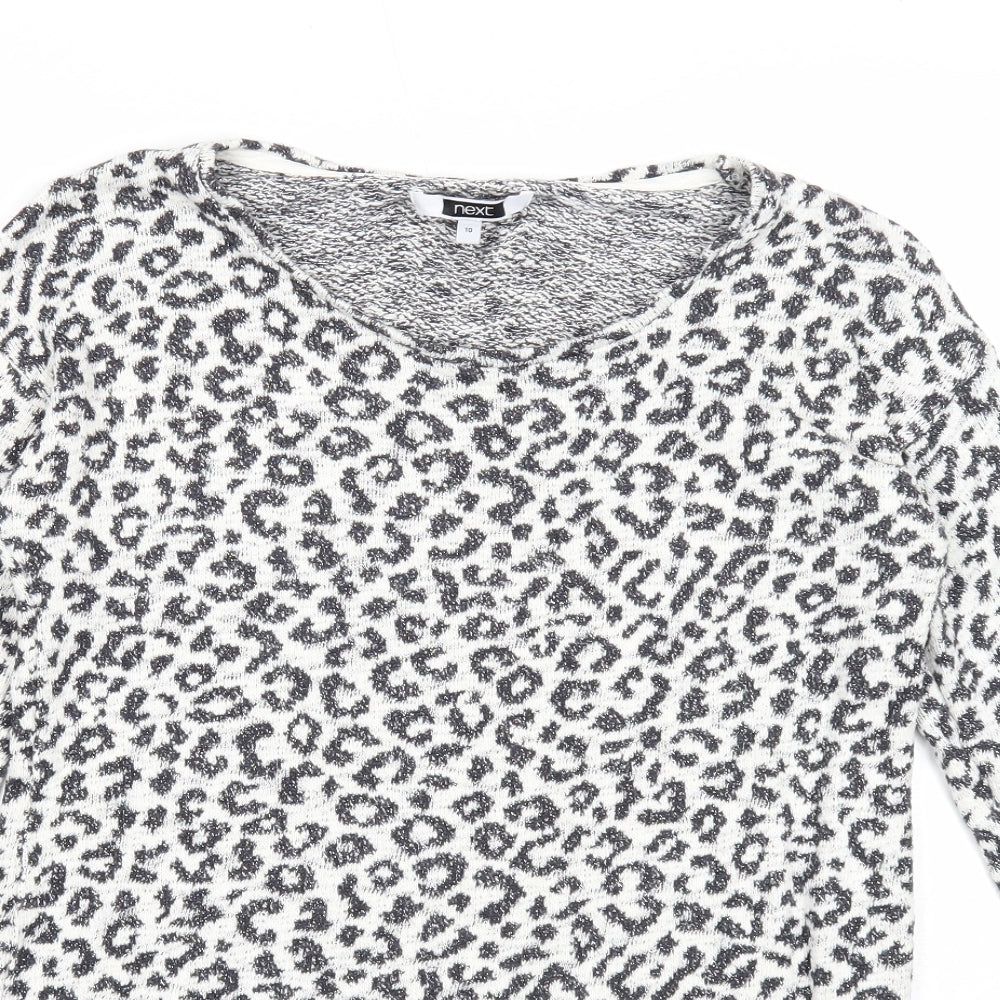 Womens UK Size 10 NEXT White Pullover Jumper