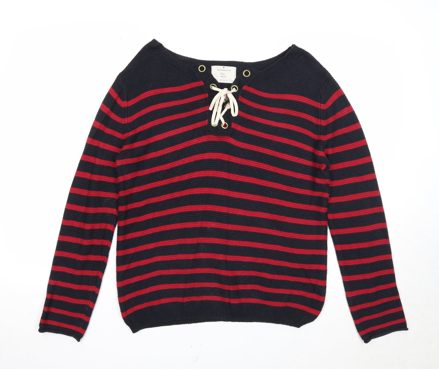 Womens UK Size M Springfield Red Pullover Jumper