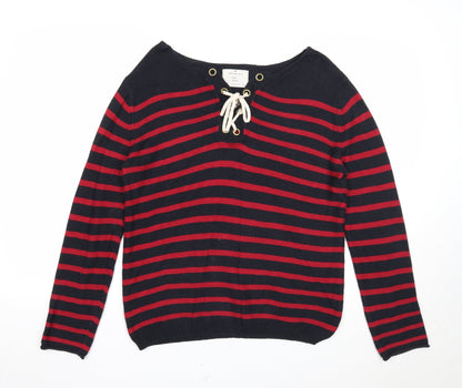 Womens UK Size M Springfield Red Pullover Jumper