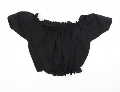 Womens UK Size 6 New Look Black Cropped Tank
