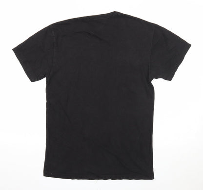 Club Room Mens Black Cotton T-Shirt Size S Round Neck
