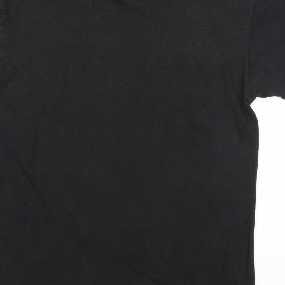 Club Room Mens Black Cotton T-Shirt Size S Round Neck