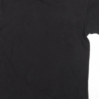Club Room Mens Black Cotton T-Shirt Size S Round Neck