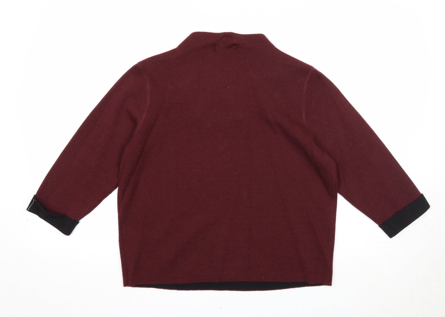 Autograph Womens Purple Round Neck Cotton Pullover Jumper Size 10