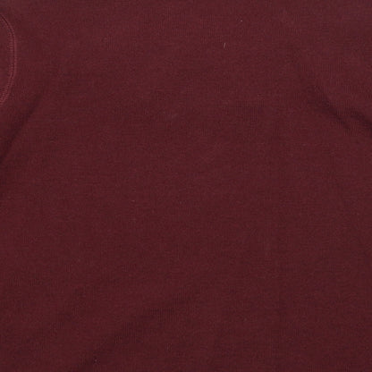 Autograph Womens Purple Round Neck Cotton Pullover Jumper Size 10