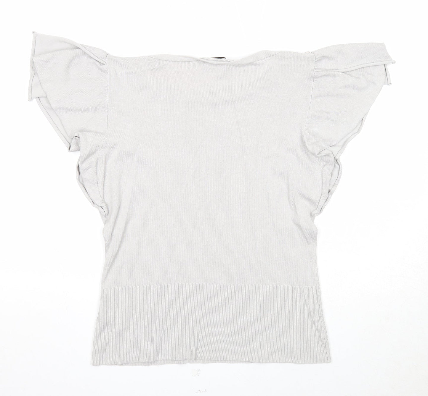 Womens UK Size L Linea Grey Basic Blouse