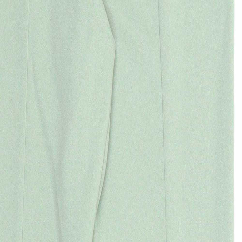 Rebellious Womens Green Polyester Trousers Size 8 Regular - Waist 22 inches