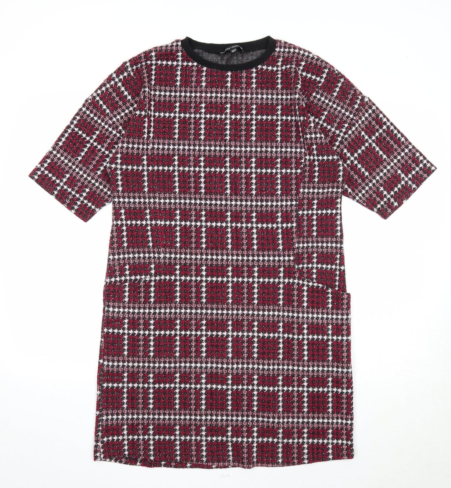 Capsule Womens Purple Geometric Polyester A-Line Size 12 Round Neck Pullover