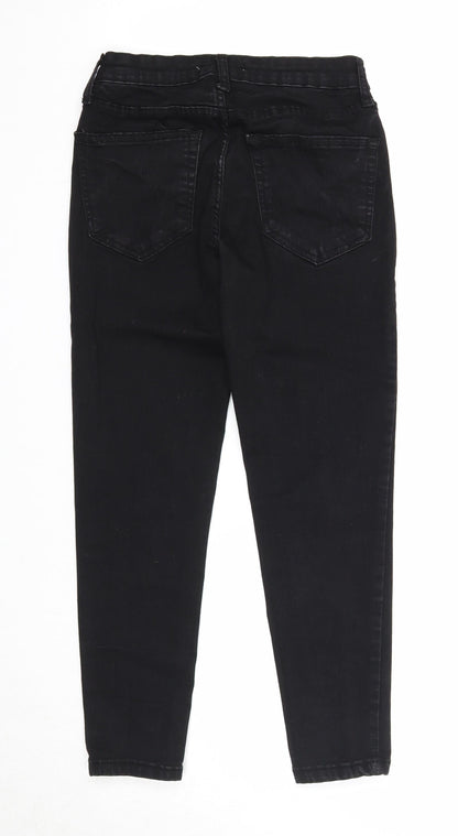 Don't Think Twice Womens Black Cotton Skinny Jeans Size 6 Regular Zip - Waist 22 inches