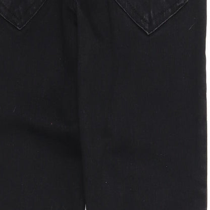 Don't Think Twice Womens Black Cotton Skinny Jeans Size 6 Regular Zip - Waist 22 inches