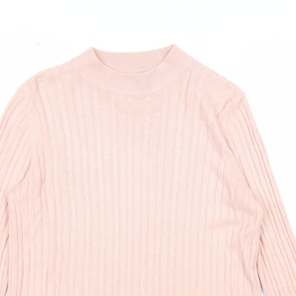 Womens UK Size 10 Marks and Spencer Pink Pullover Jumper