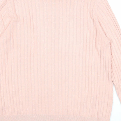 Womens UK Size 10 Marks and Spencer Pink Pullover Jumper