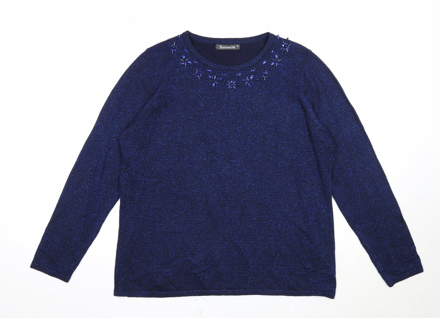 Womens UK Size M Bonmarché Blue Pullover Jumper