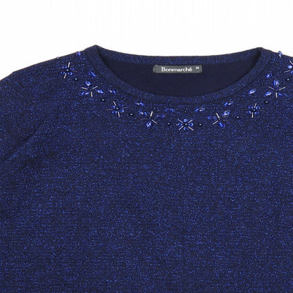 Womens UK Size M Bonmarché Blue Pullover Jumper