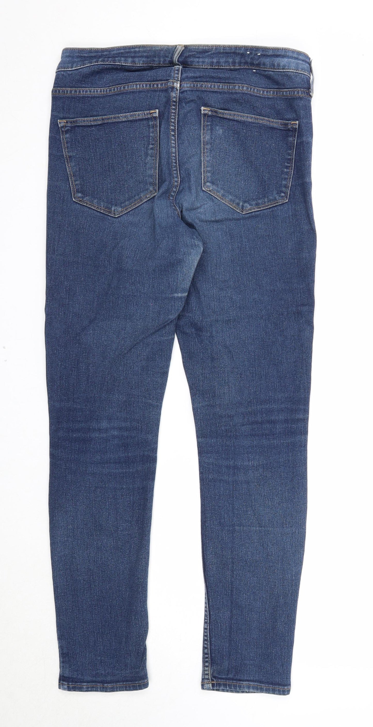 Womens UK Size 32 in Preworn Regular Fit Straight Blue Jeans
