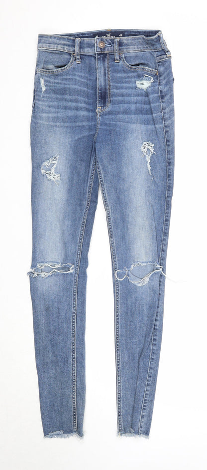 Hollister Womens Blue Cotton Skinny Jeans Size 26 in L30 in Regular Zip