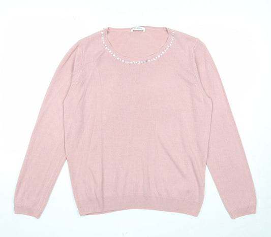 Womens UK Size 16 Marks and Spencer Pink Pullover Jumper