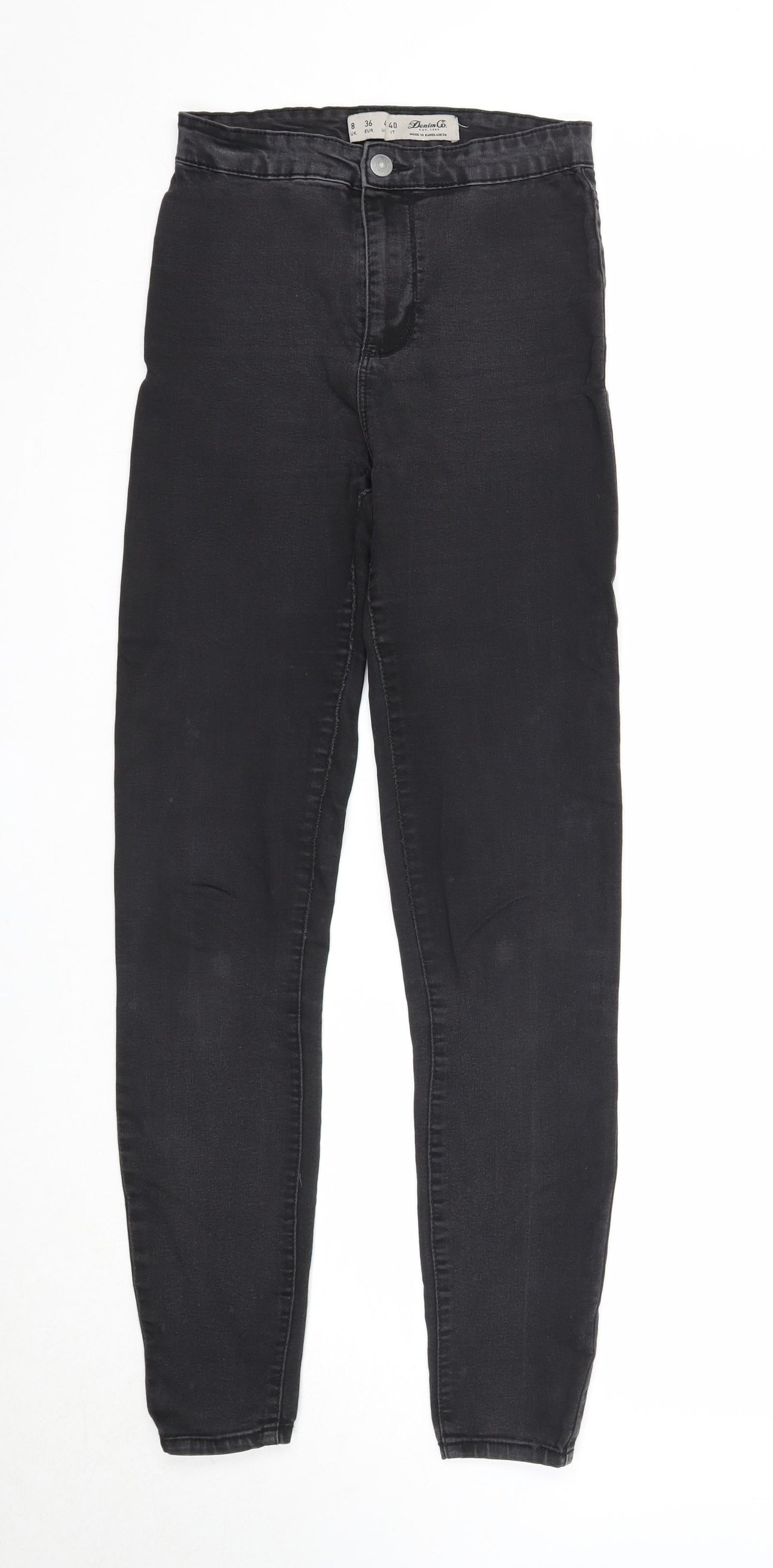 Denim & Co. Womens Black Cotton Skinny Jeans Size 8 Regular Zip