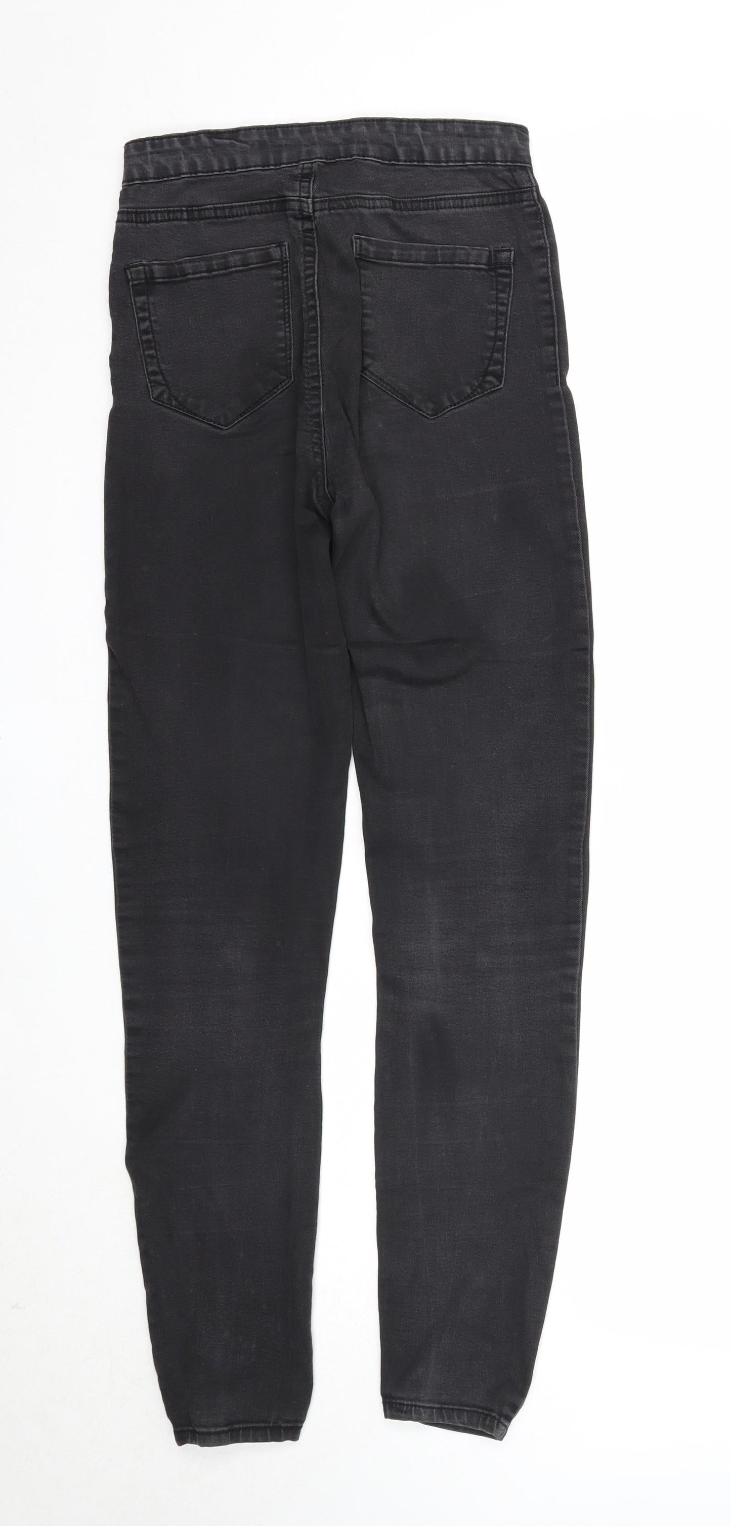 Denim & Co. Womens Black Cotton Skinny Jeans Size 8 Regular Zip