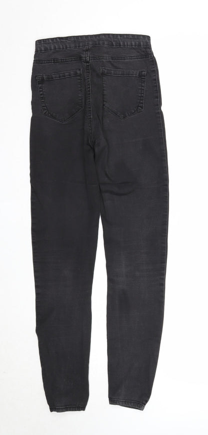 Denim & Co. Womens Black Cotton Skinny Jeans Size 8 Regular Zip