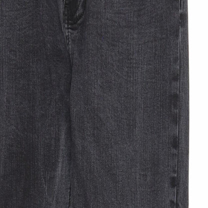 Blue fire Womens Black Cotton Straight Jeans Size 12 Regular Zip