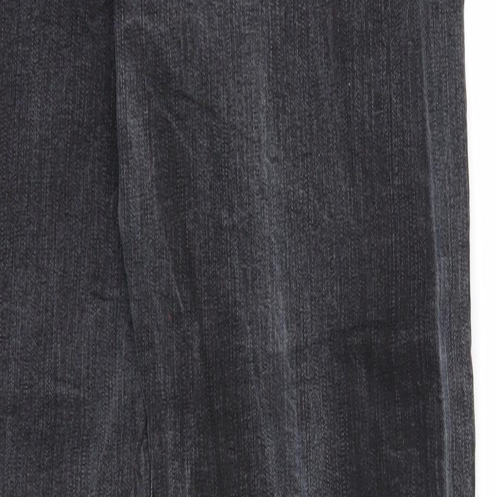 Blue fire Womens Black Cotton Straight Jeans Size 12 Regular Zip
