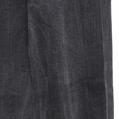 Blue fire Womens Black Cotton Straight Jeans Size 12 Regular Zip