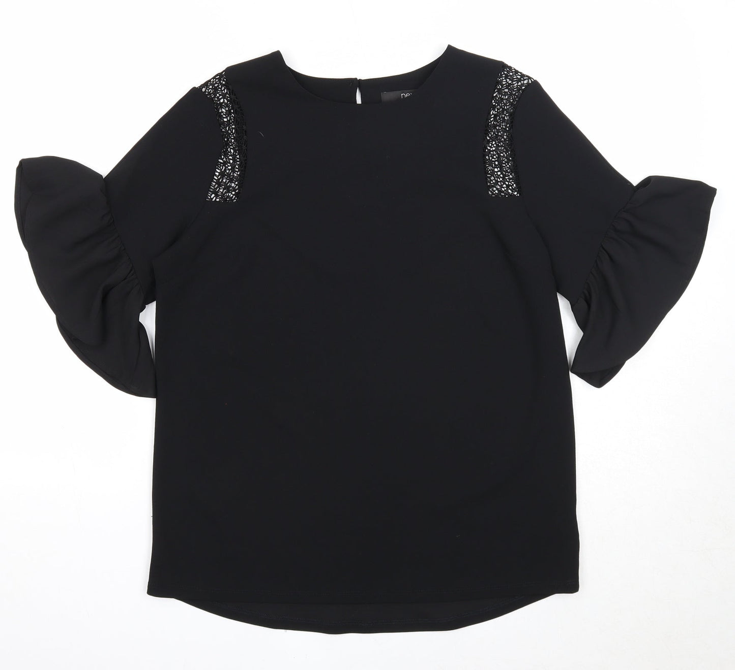 Womens UK Size 8 NEXT Black Basic Blouse