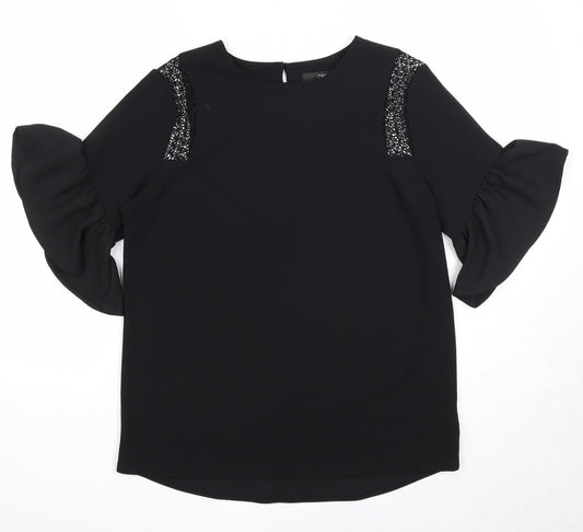 Womens UK Size 8 NEXT Black Basic Blouse