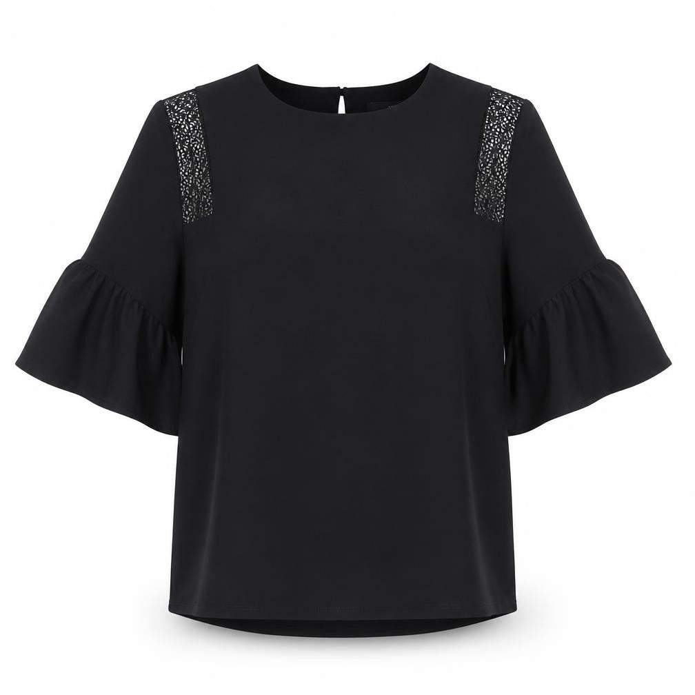 Womens UK Size 8 NEXT Black Basic Blouse