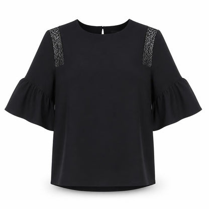 Womens UK Size 8 NEXT Black Basic Blouse