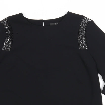 Womens UK Size 8 NEXT Black Basic Blouse