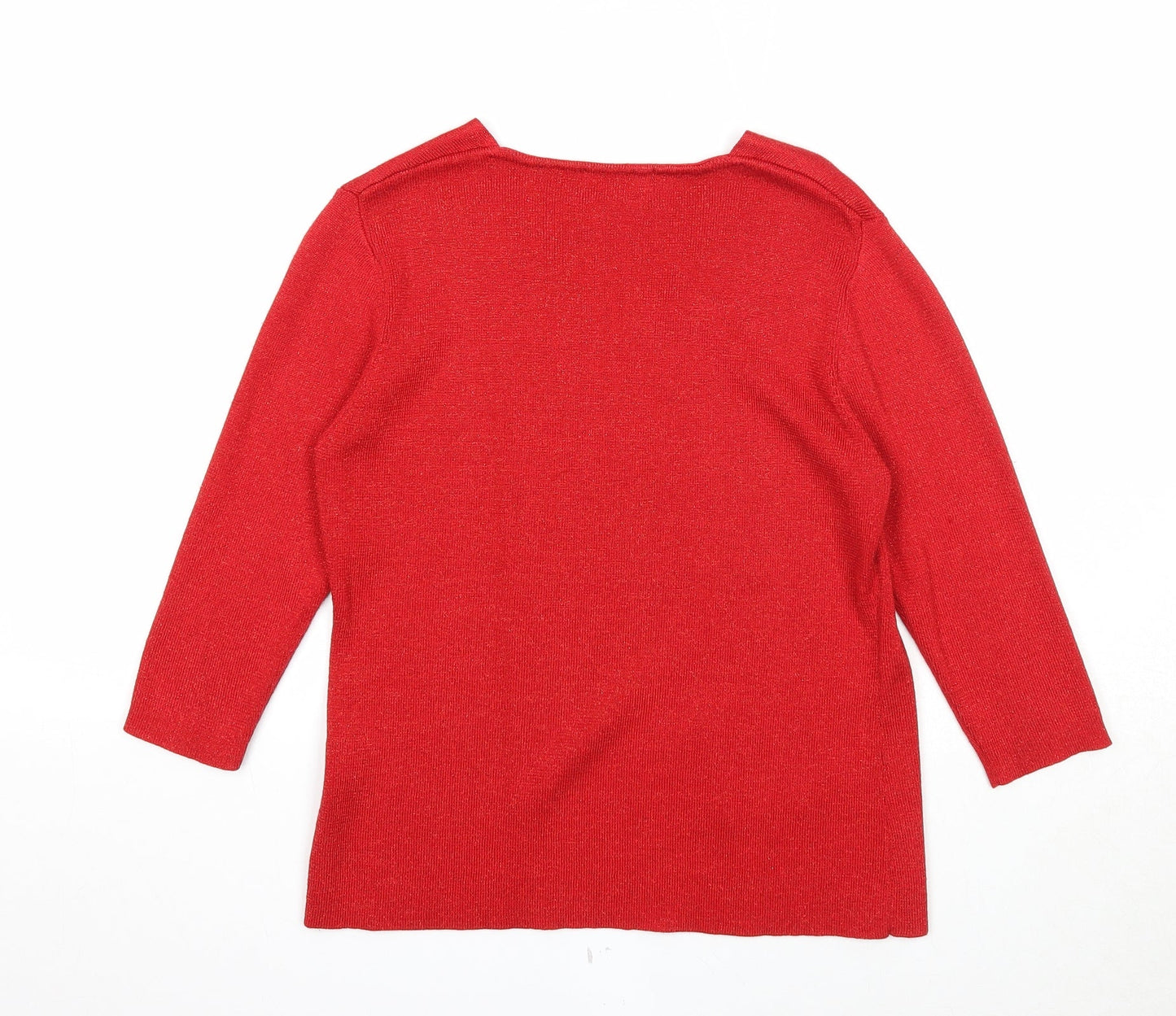 Womens UK Size 10 Emreco Red Pullover Jumper