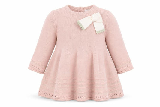 Catherine Malandrino Girls Pink Cotton A-Line Size 3-6 Months Round Neck Button