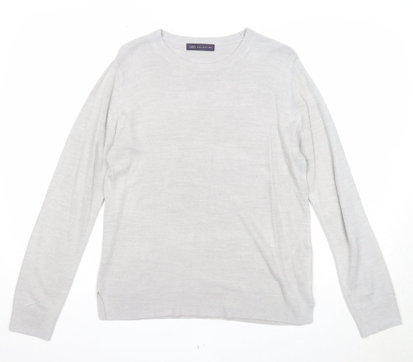 Womens UK Size 14 Marks and Spencer Grey Pullover Jumper