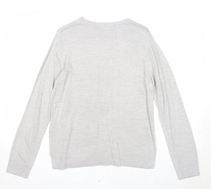 Womens UK Size 14 Marks and Spencer Grey Pullover Jumper