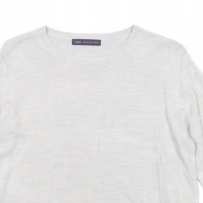 Womens UK Size 14 Marks and Spencer Grey Pullover Jumper