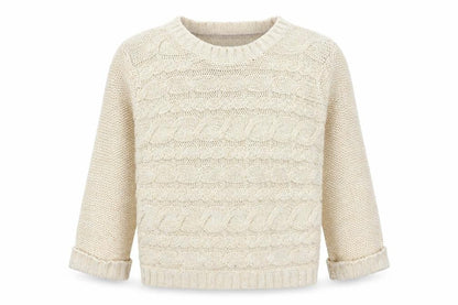 F&F Girls Beige Round Neck Acetate Pullover Jumper Size 11-12 Years Pullover
