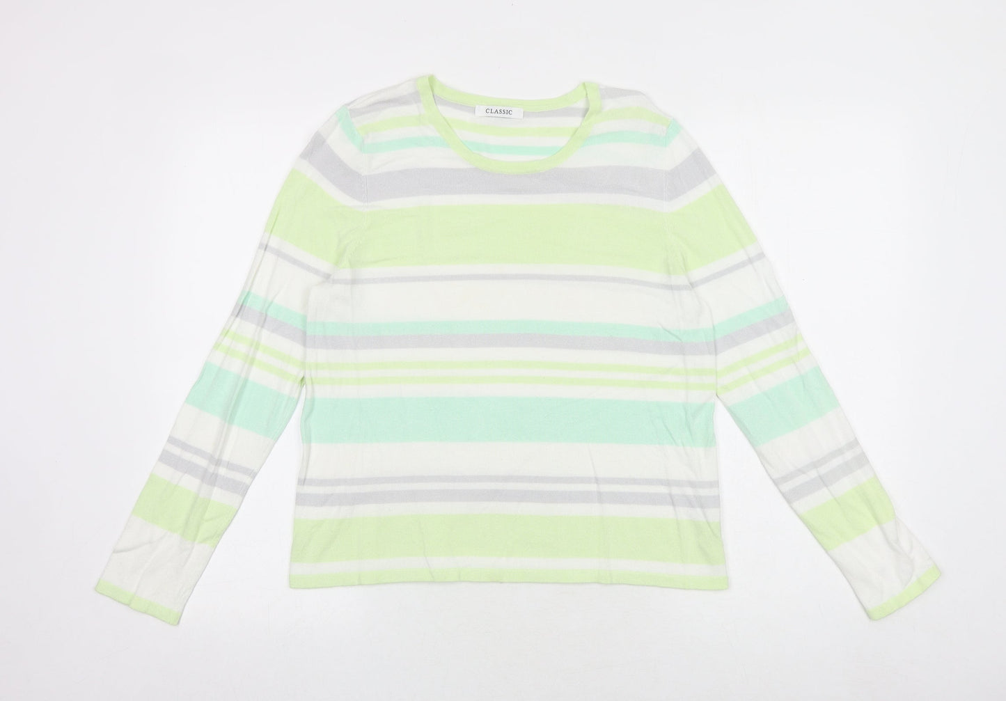 Womens UK Size 14 Marks and Spencer Green Pullover Jumper