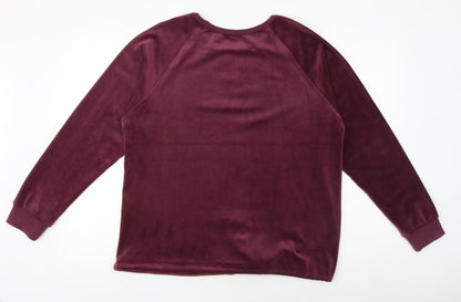 Classics Womens Purple Polyester Pullover Sweatshirt Size 14 Pullover - Drawstring Hem