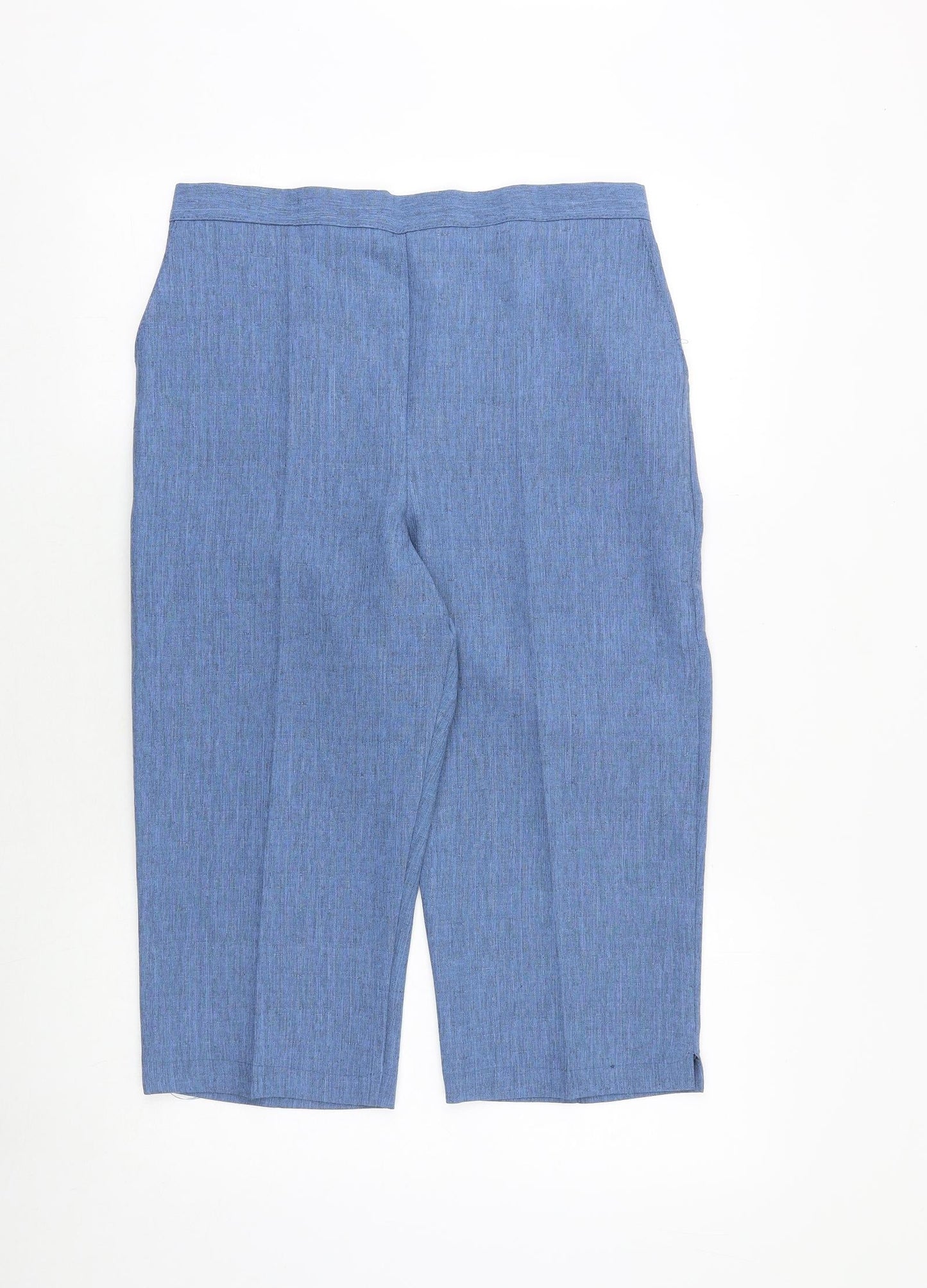 Womens UK Size 32 in Arista Regular Fit Cropped Blue Trousers