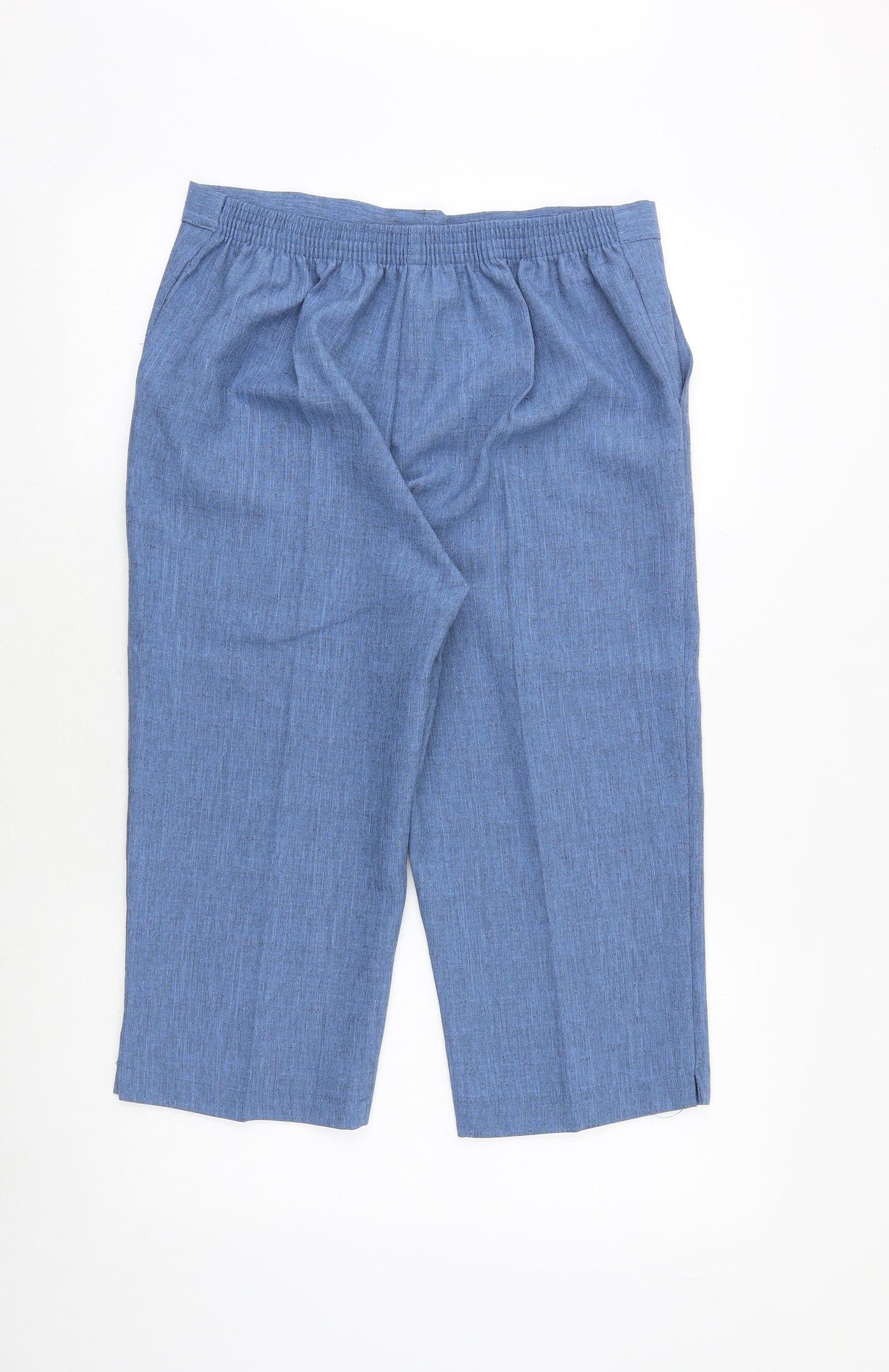 Womens UK Size 32 in Arista Regular Fit Cropped Blue Trousers