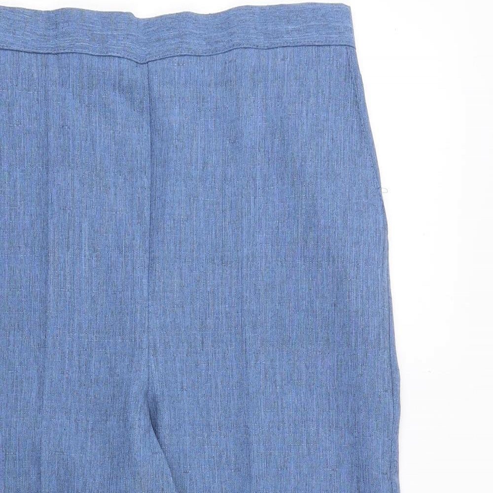 Womens UK Size 32 in Arista Regular Fit Cropped Blue Trousers