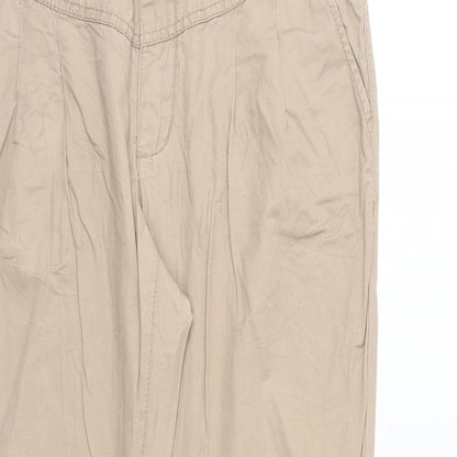 EDC Womens Beige Cotton Trousers Size 8 Regular Button