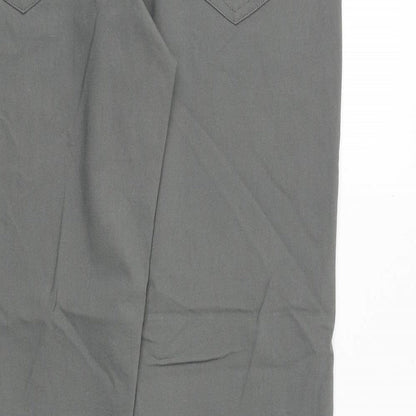 Zhenzi Womens Green Viscose Trousers Size 14 Relaxed Zip