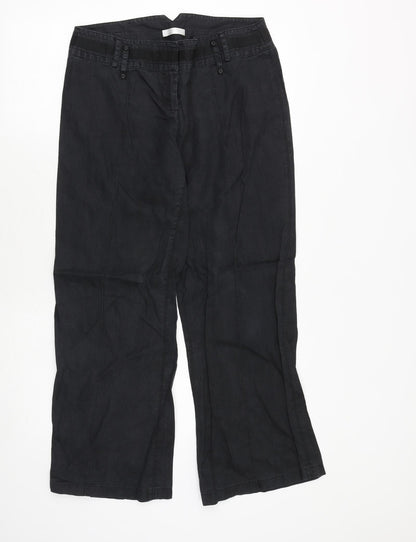 Womens UK Size 34 in Promod Regular Fit  Black Trousers