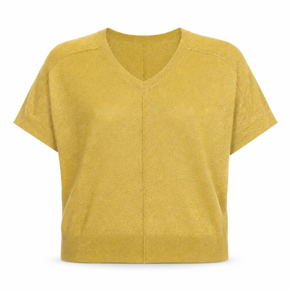 Womens UK Size 8 F&F Gold Pullover Jumper