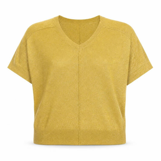 Womens UK Size 8 F&F Gold Pullover Jumper