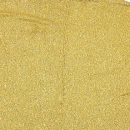 F&F Womens Gold V-Neck Viscose Pullover Jumper Size 8